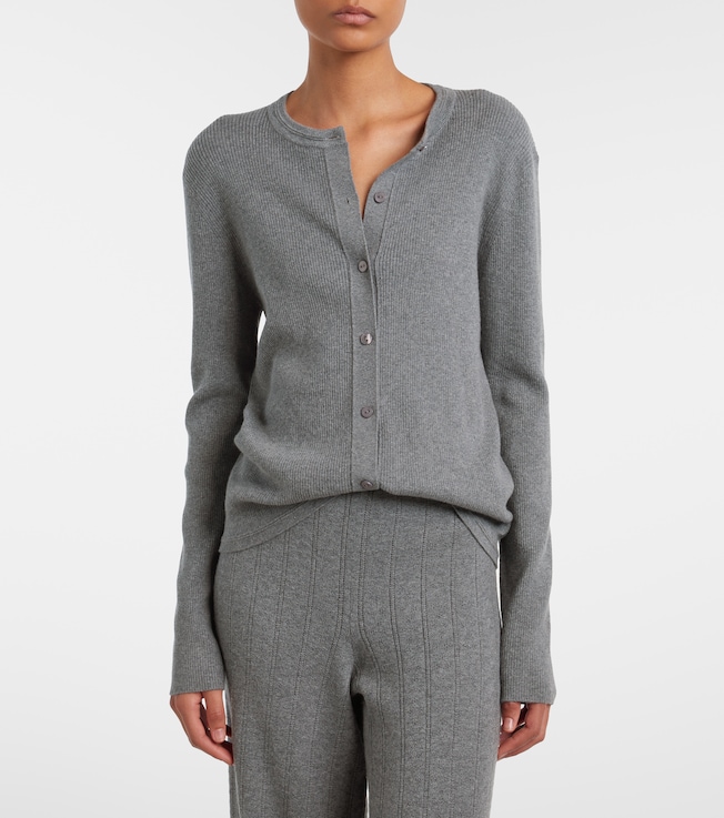 LISA YANG Abeena ribbed-knit cotton and cashmere cardigan