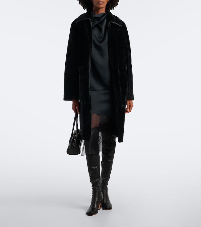JOSEPH Caspian reversible leather and shearling coat