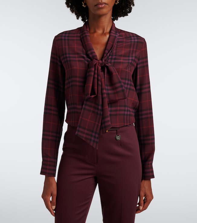 Burberry Rhiannon Burberry Check silk blouse
