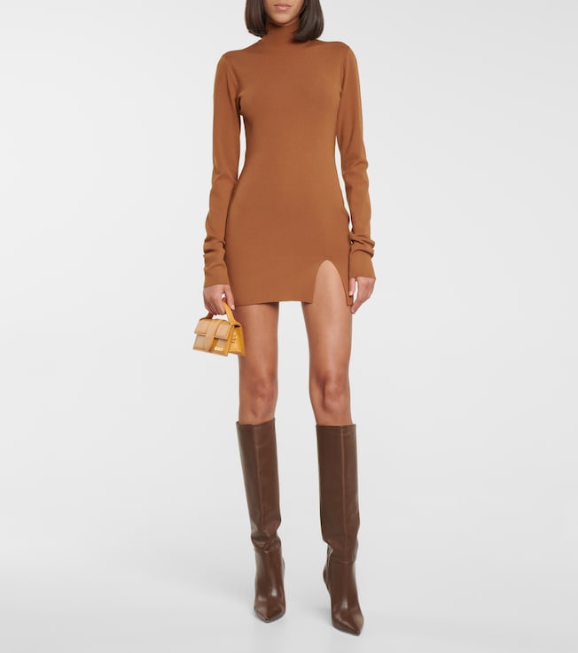 ZEYNEP ARCAY Side-slit knit minidress