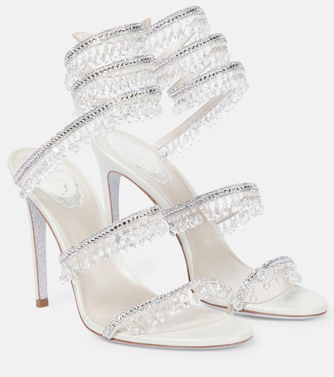 RENÉ CAOVILLA Chandelier embellished leather sandals