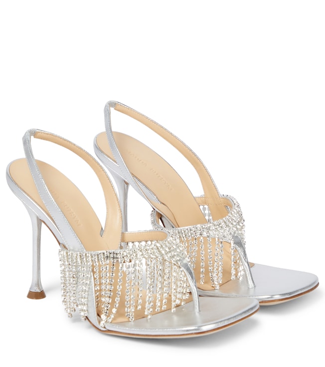 Magda Butrym Embellished leather thong sandals
