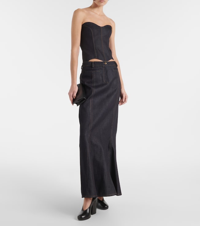 Aya Muse Alis denim maxi skirt