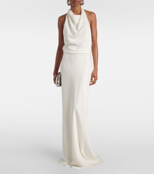 SIMKHAI Reannon draped satin gown