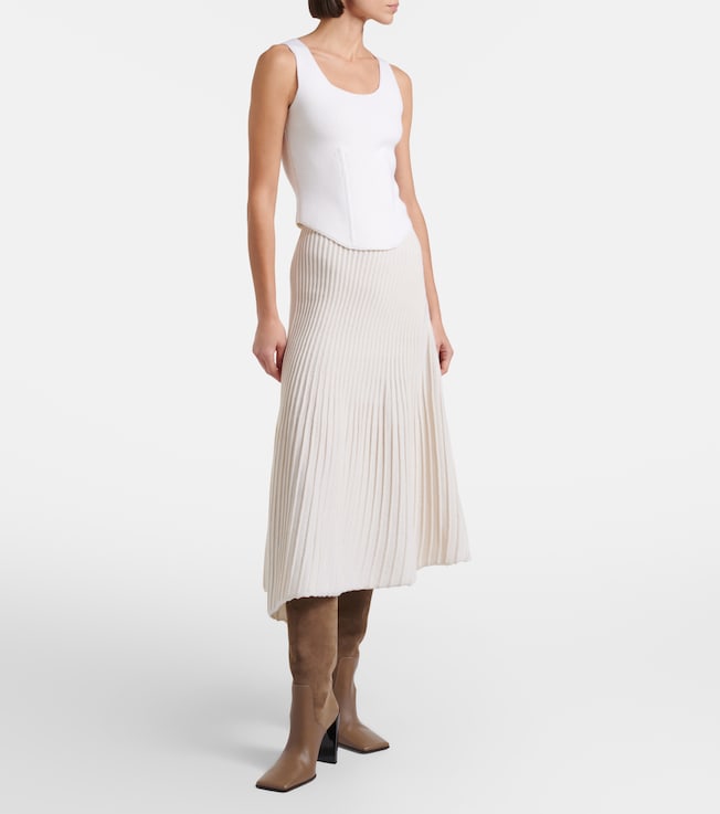 Alaïa Wool and cashmere midi skirt
