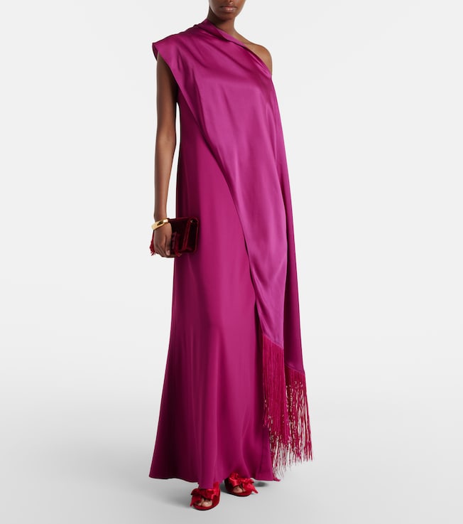 Taller Marmo Berenson draped crêpe cady gown
