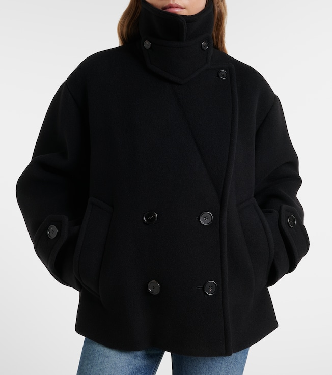 Chloé Double-breasted wool-blend peacoat