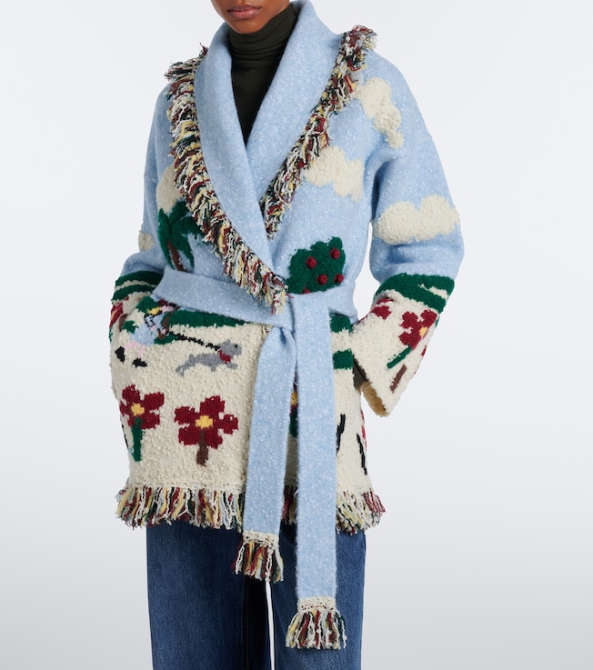 Alanui Casa Alanui intarsia wool-blend cardigan