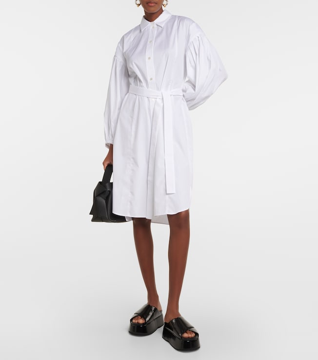 JOSEPH Cotton poplin midi dress