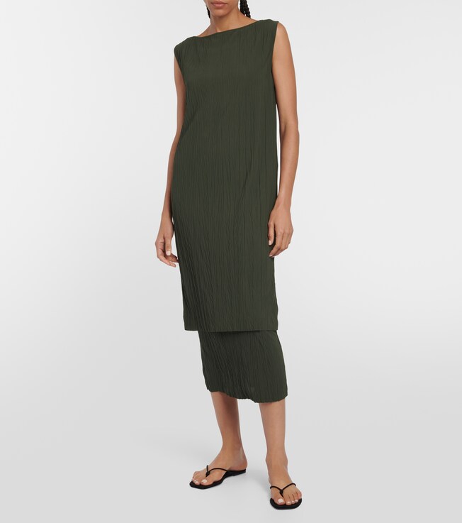 Max Mara Leisure Carnia plissé jersey midi skirt