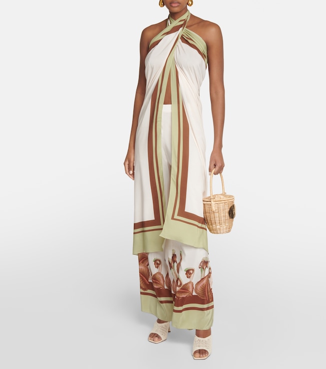 Adriana Degreas Arisaema halterneck top