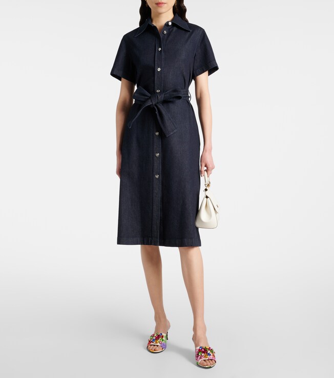 Dolce&Gabbana Belted denim shirt dress