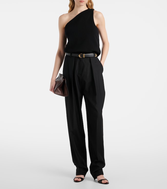 Róhe One-shoulder wool and cashmere-blend top