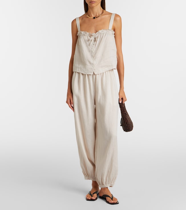Velvet Camber linen balloon pants