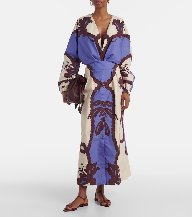 Johanna Ortiz Latitud Marina printed cotton midi dress