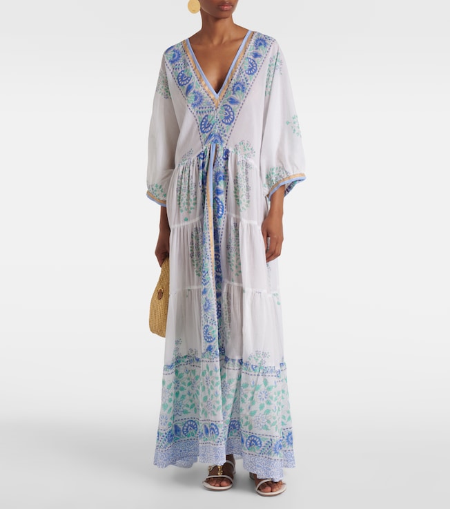 Juliet Dunn Paisley cotton maxi dress