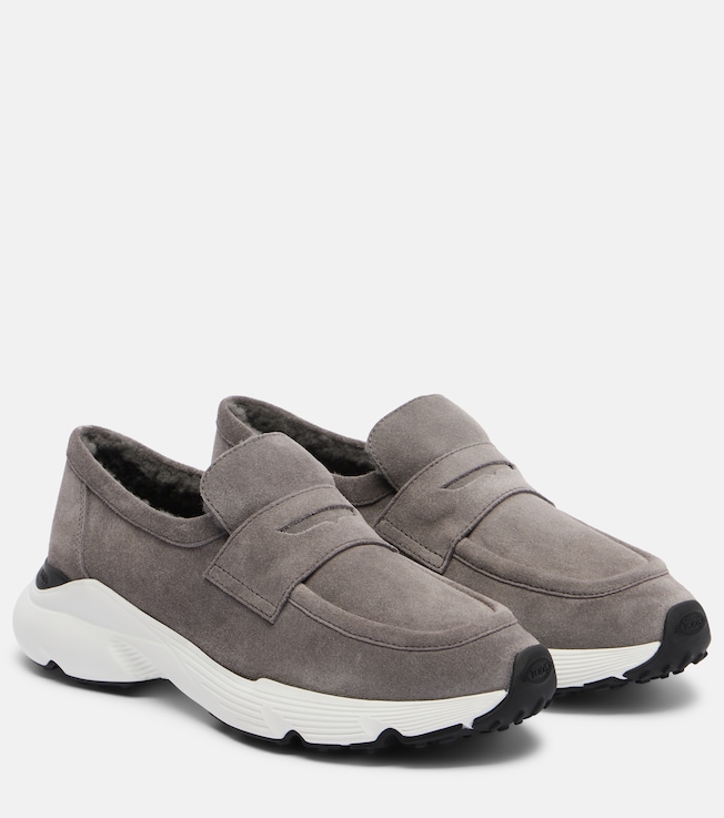 Tod's Shearling-lined leather slip-on shoes
