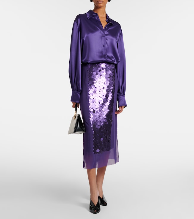 JOSEPH Dieu satin blouse