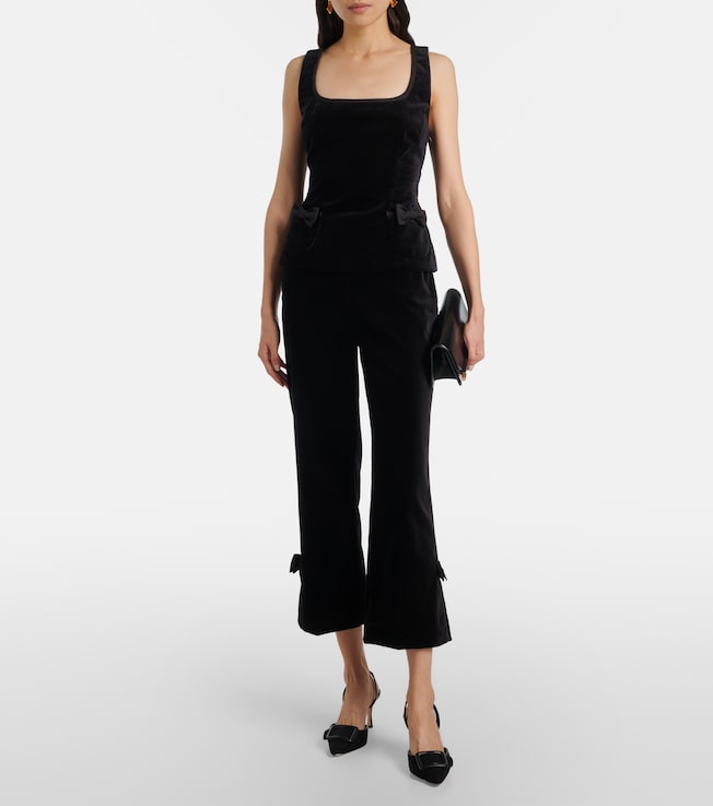 POSSE Quincy cotton velvet cropped pants