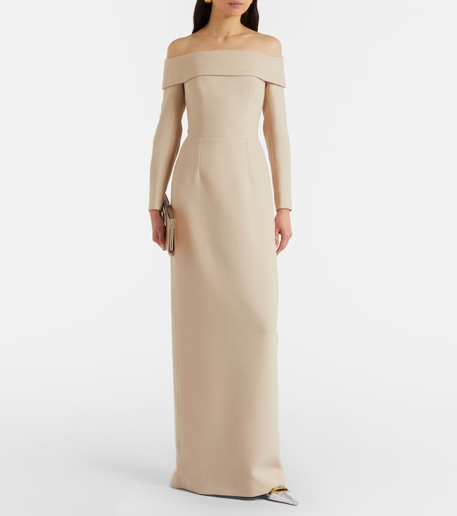 Emilia Wickstead Nosrat wool crêpe bustier dress