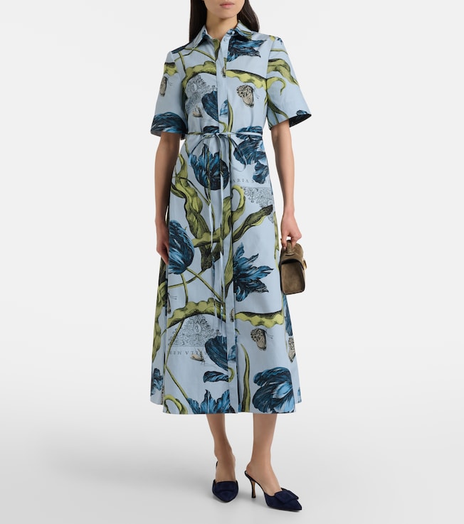 Erdem Floral cotton midi dress