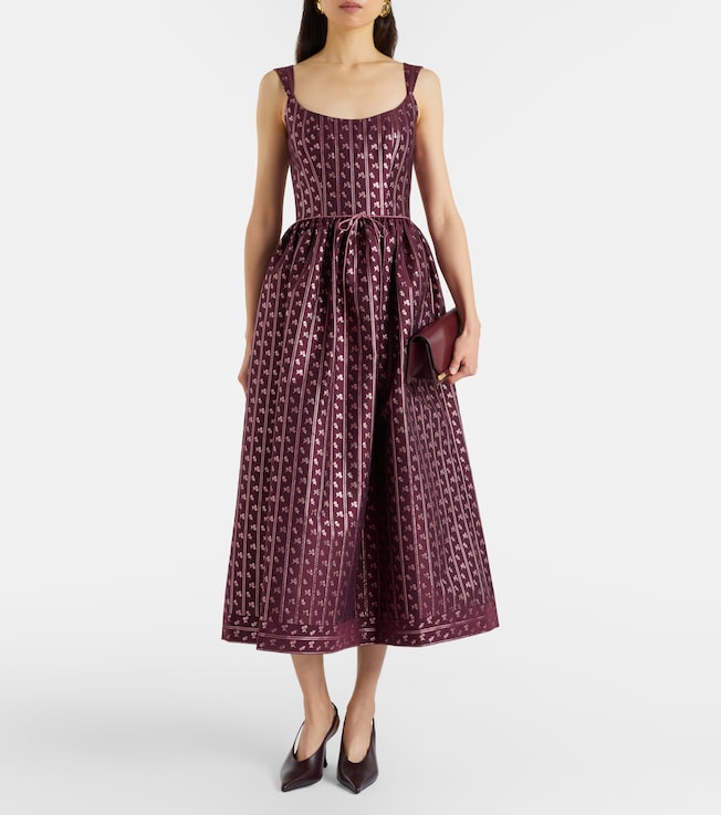 Markarian Apple bow-detail bustier dress