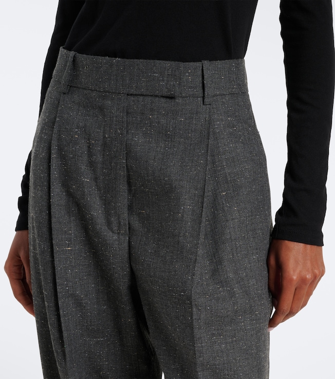 Róhe Róhe Daria pleated wool-blend straight pants