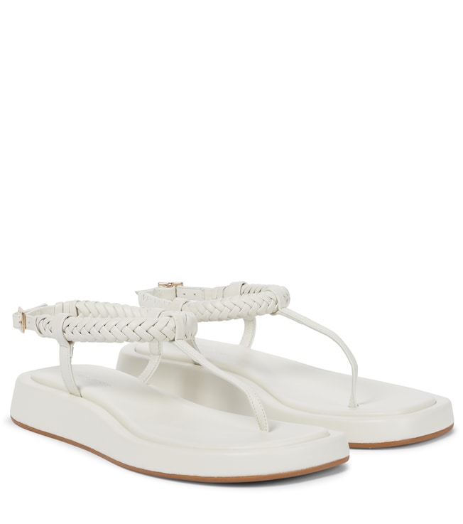 Gia Borghini GIA/RHW Rosie 3 leather thong sandals