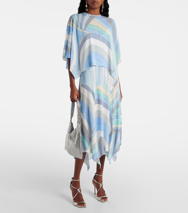Pucci Iride draped jersey muslin midi dress