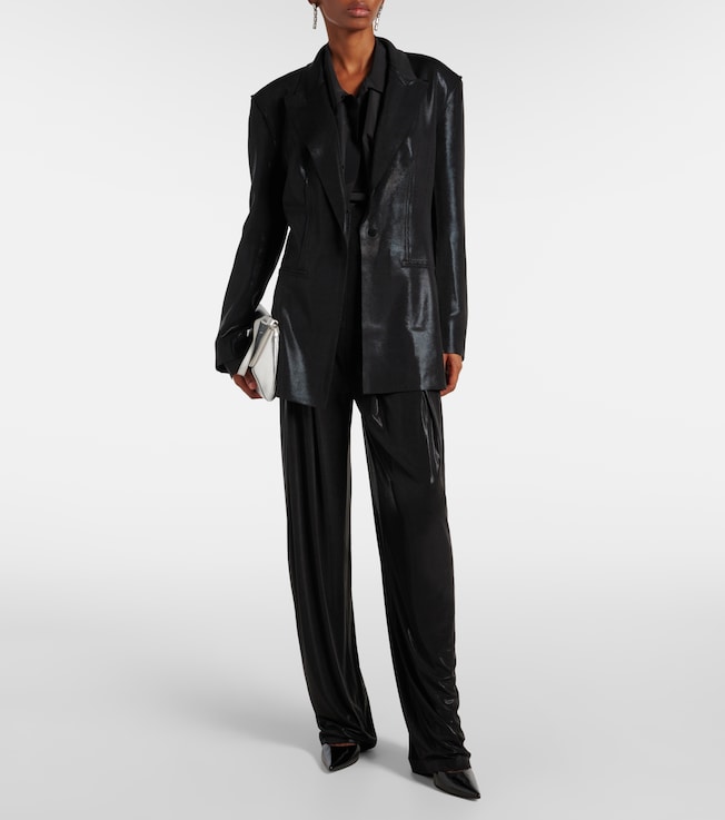 Norma Kamali Lamé blazer