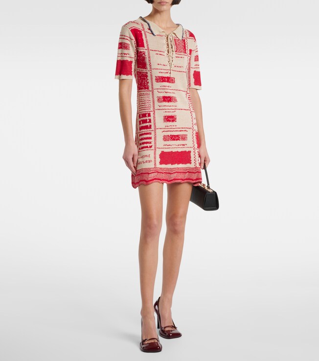 Vivienne Westwood Checked hemp and cotton minidress