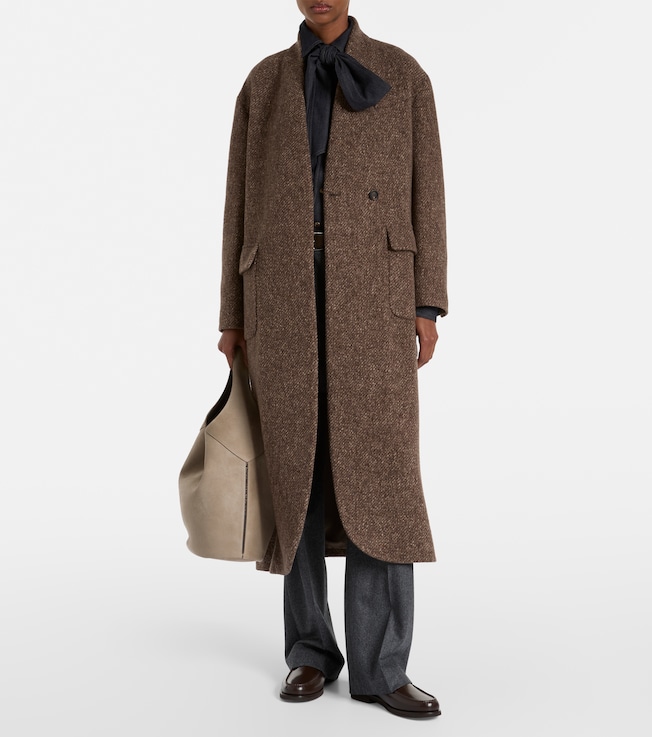 Brunello Cucinelli Belted wool and cashmere overcoat