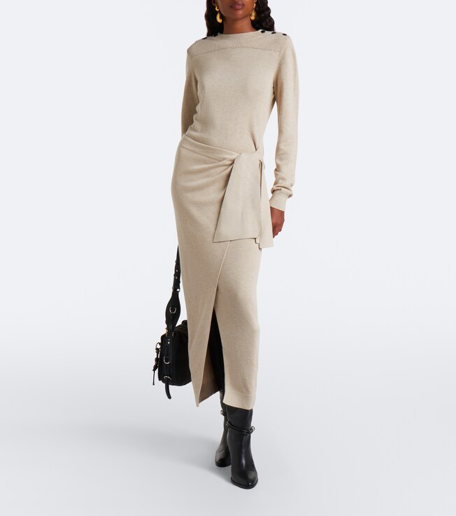Isabel Marant Jozira draped sweater dress