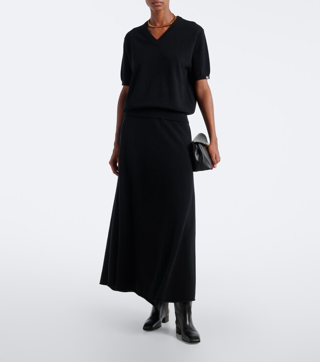 Extreme Cashmere N°498 Grace cashmere-blend maxi skirt