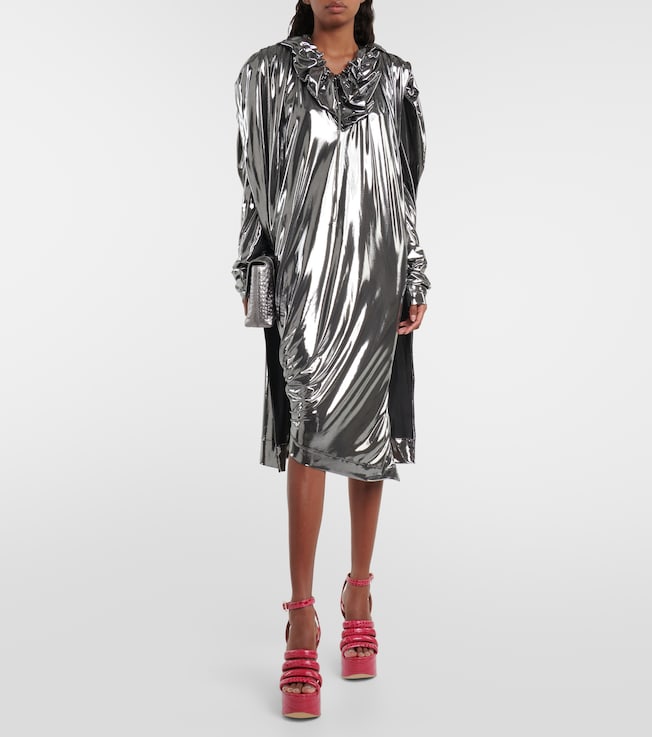 Vivienne Westwood Draped lamé midi dress