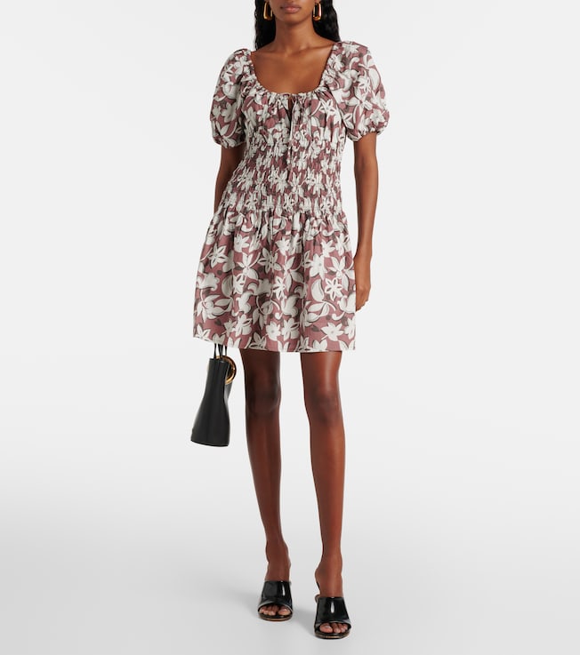 Faithfull Floral cotton poplin minidress