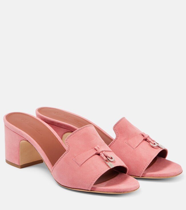 Loro Piana Summer Charms suede mules