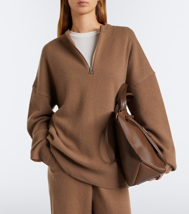 Extreme Cashmere N°496 Like cashmere-blend half-zip sweater