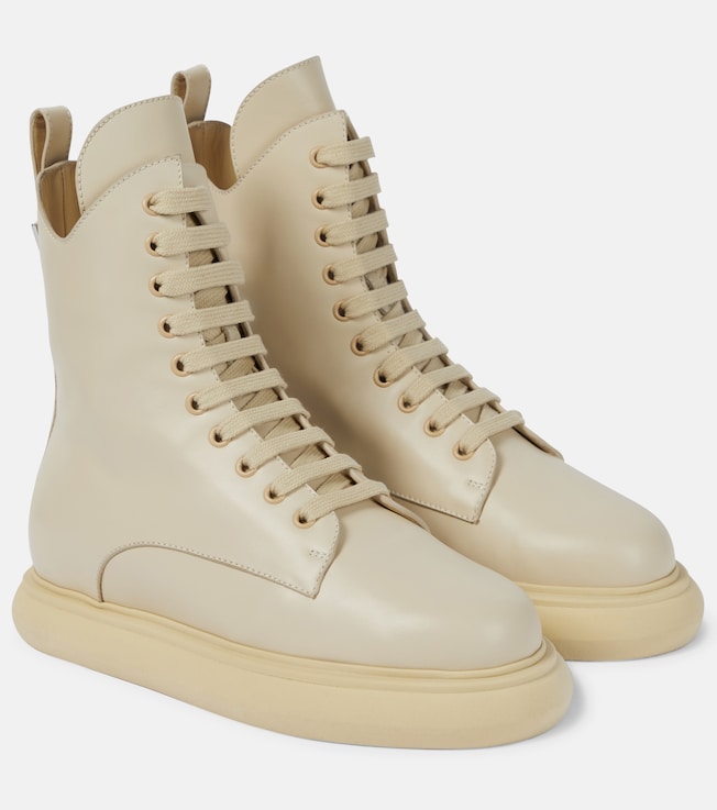 THE ATTICO Selene leather combat boots
