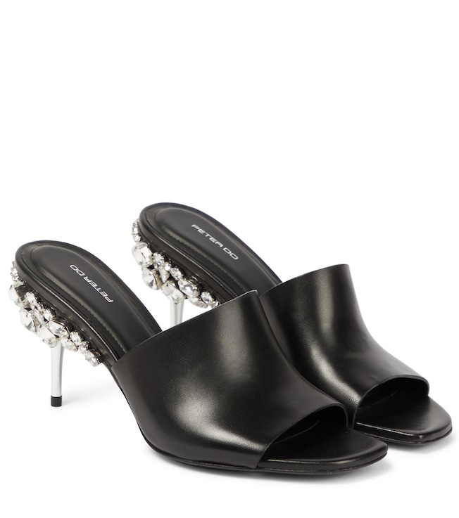 PETER DO Crystal-embellished leather sandals