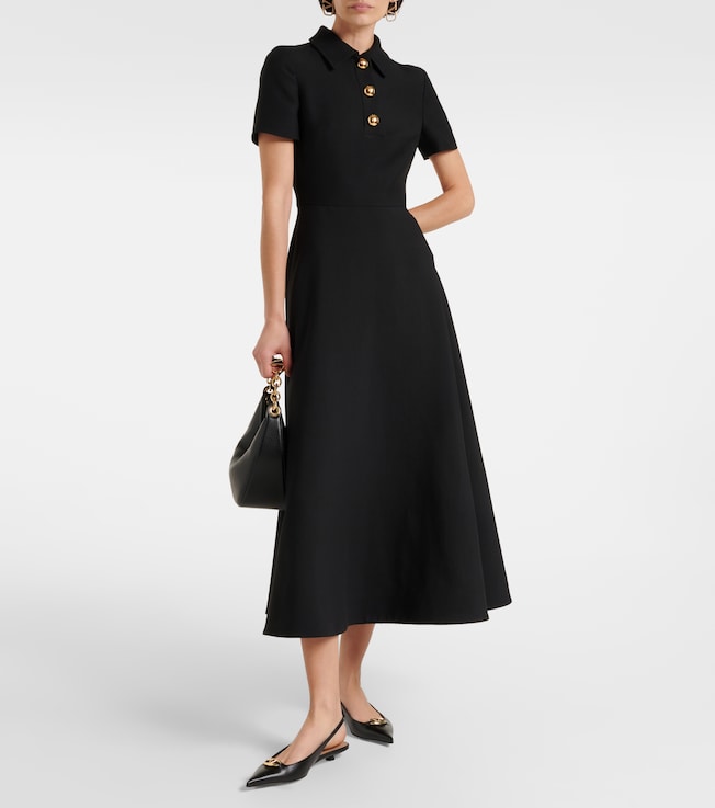 Valentino Crepe Couture A-line midi dress