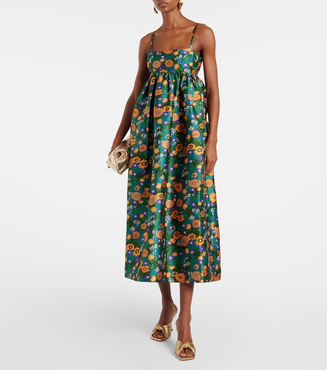 Alémais Printed open-back midi dress