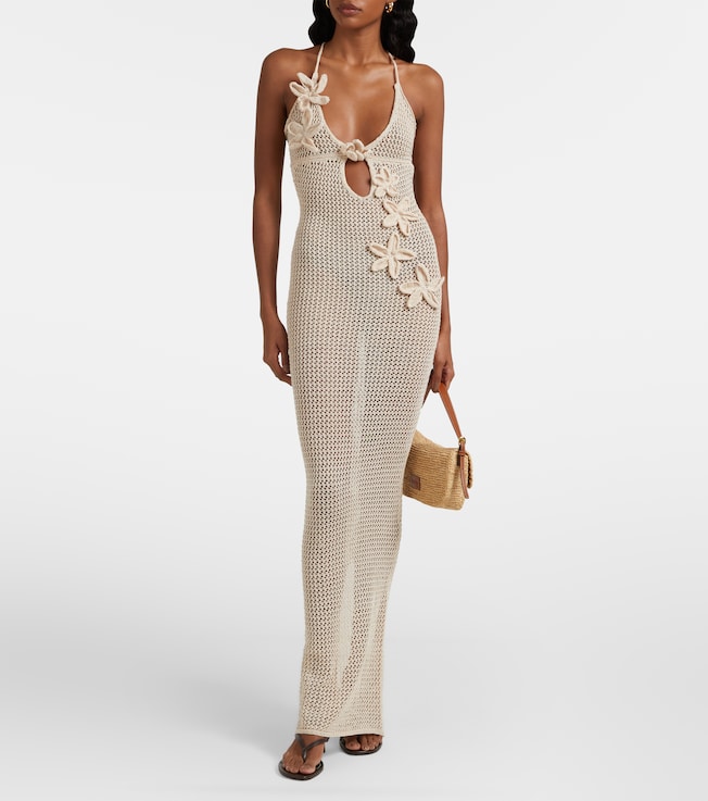 Bananhot Hilsa open-knit lamé beach cover-up