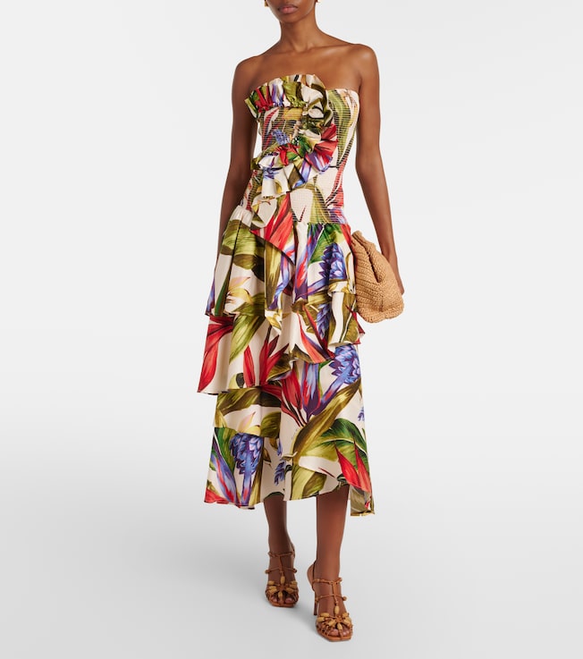 farm rio pink banana leaves maxi dress Farm Rio Active Pink Banana Leaves Maxi Dress - Banana Leaves Pink