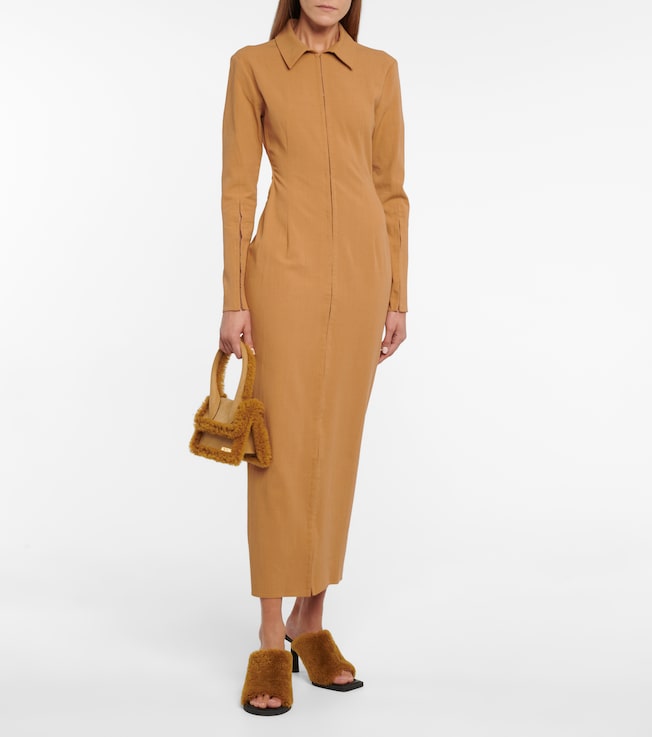 Jacquemus La Robe Obiou linen-blend maxi dress