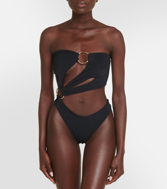 Louisa Ballou Strapless cutout swimsuit