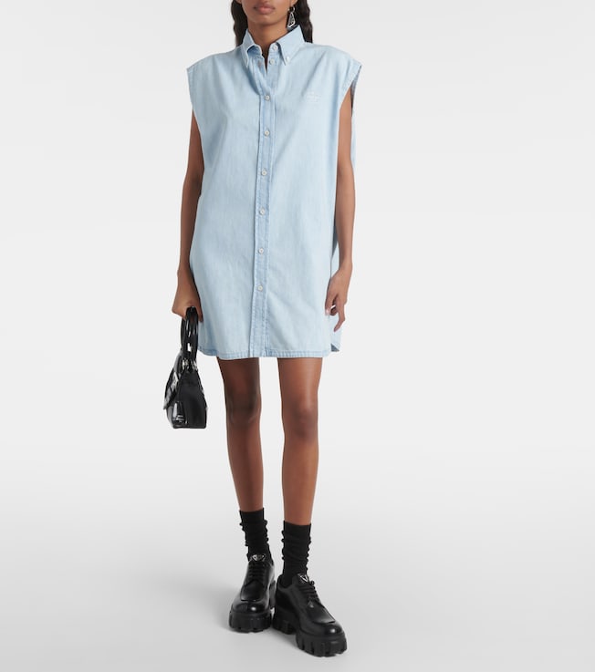 Prada Oversized denim shirt dress 