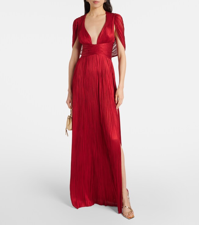 Maria Lucia Hohan Laurel caped silk gown
