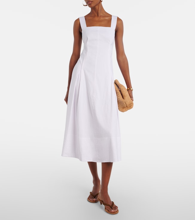 Vince Linen-blend midi dress