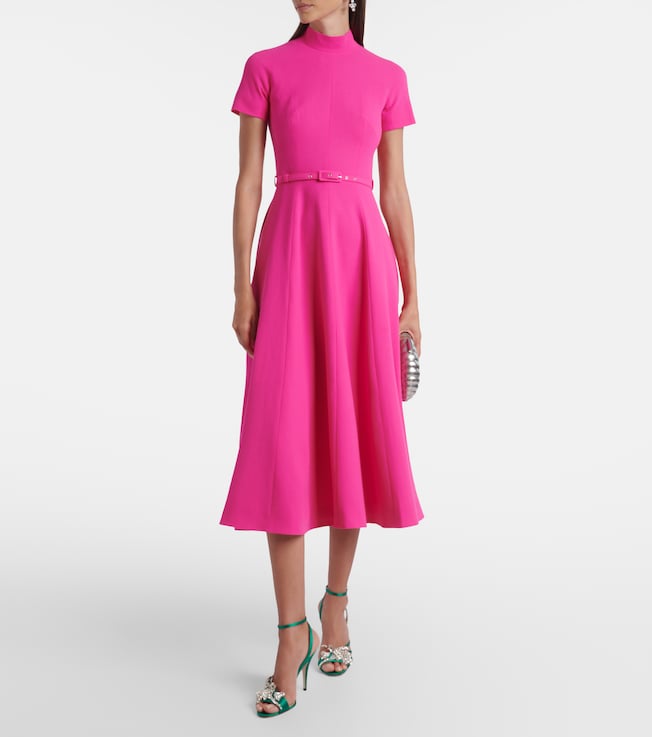 Emilia Wickstead Camilla belted wool midi dress